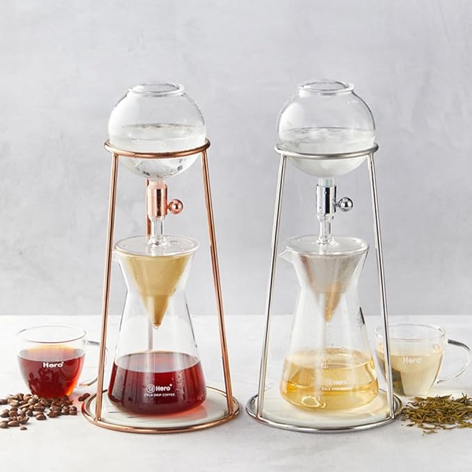 Iced Coffee Cold Brew Drip Coffee Maker for Home Office Iced Coffee Maker with Adjustable Water Flow Fits Most Coffee Pots