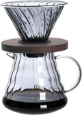 Unbreakable - Pour Over Coffee Maker 720ML/24OZ Heat Resistant Borosilicate Glass Dripper with Filter Holder BPA-Free Manual Coffee Brewer for Home and Office Use