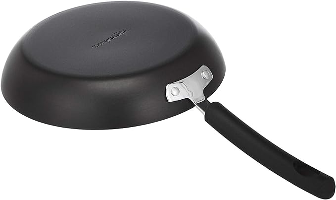 Amazon Basics Hard Anodized Non-Stick 12-Piece Cookware Set Pots Pans and Utensils Black
