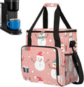 Christmas (582) Coffee Maker Carring Bag Travel Carrying Storage Tote Bag Compatible with Keurig K-Mini or K-Mini Plus Portable Single Serve Coffee Brewer Case with Pockets for K-cup Pods