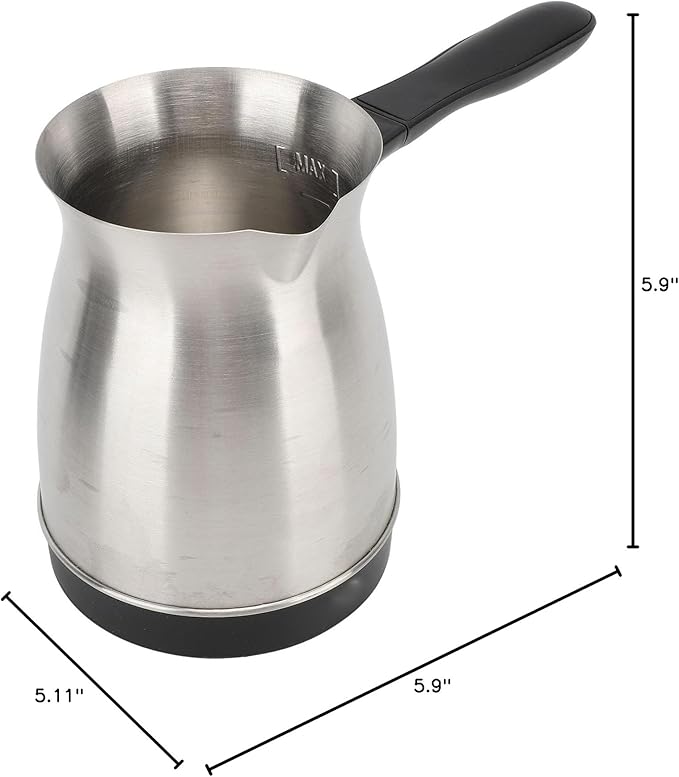 Yosoo Health Gear Electric Turkish Coffee Maker 600ML Stainless Steel Coffee Kettle Turkish Tea Maker Electric Coffee Pot for Home