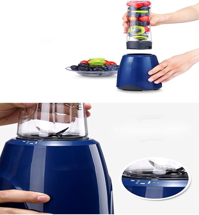 Portable Blender Mini Blender Smoothie Maker with USB Rechargeable Electric Blender Professional Commercial for Vegetables and Fruit Smoothie Maker Blender Food Processor 600Ml 300w