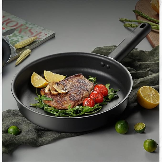 Cookware Set Black Pan with Lid Cutlery Collection Cookware Cutlery Cookware Nonstick Kitchen Supplies