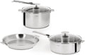 Cristel ST7CAKP 7 Piece set with Polished Stainless Handles Silver