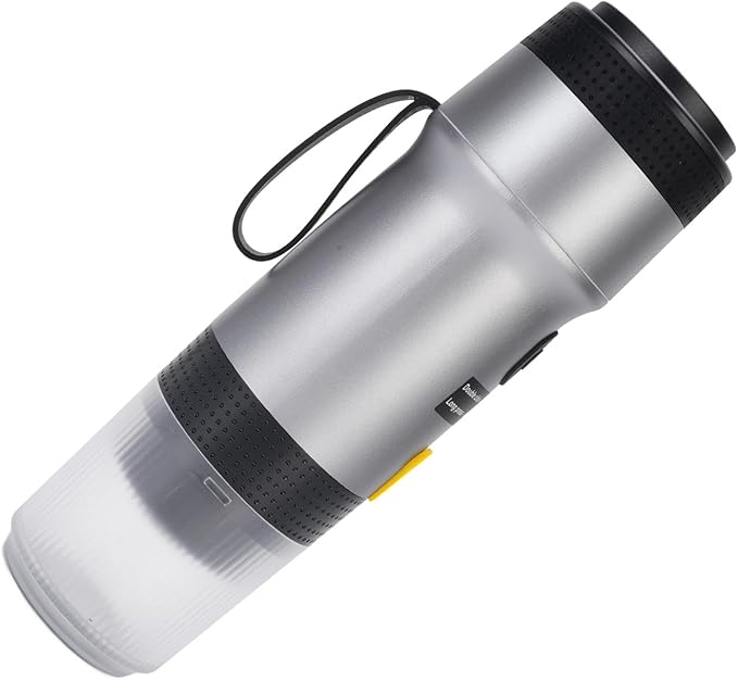 Portable Coffee Maker Automatic Capsule Coffee Machine with 304 Stainless Steel Construction Operating 75W 12V Power System and Compact Design for Outdoor Travel (Silver)