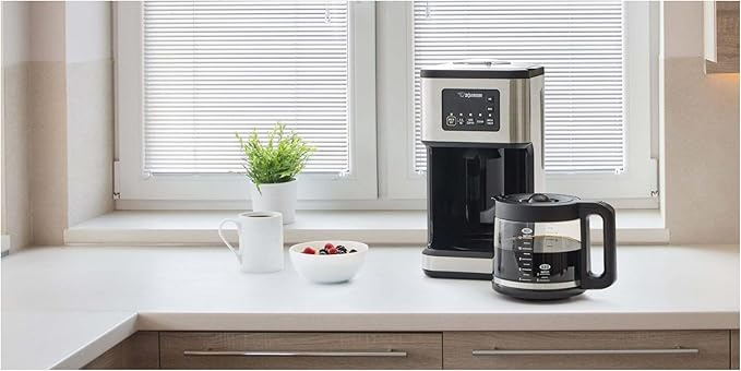 Zojirushi EC-ESC120 Coffee Maker Dome Brew Programmable StainlessSteel and Black