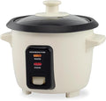 OVENTE Electric Rice Cooker 4-Cups (Cooked) with Removable Nonstick Pot Keep Warm Function Cooks Grain Oatmeal and Makes Soups Stews or Hot Cereals Includes Measuring Cup and Spatula Cream RC04C