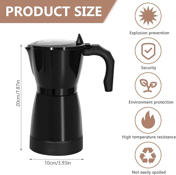 SHANGSKY Coffee Pot Electric Moka Pot 6 Cup Espresso Coffee Maker Cafeteras Electricas Italian Coffee Maker Espresso Makers Portable Aluminum Electric Mocha Pot Coffee Machine Moka Maker