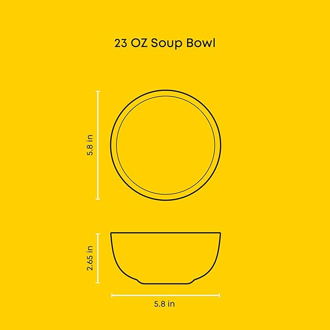 JoyJolt Mesa Stoneware Dinnerware Set 18-Piece Plates and Bowls Sets Includes Dinner - Salad and Cereal and Soup Bowls Modern Farmhouse Matte Beige Dish Set for 6