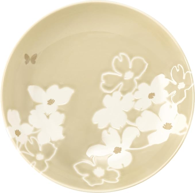 Hanae Mori MB6500-184 Curry Plate Pasta Plate Deep Plate 4 Pieces Dinnerware Set Diameter 8.3 x Depth 1.6 inches (21 x 4 cm) Floral Pattern Dishwasher Safe Microwave Safe Tableware Gift