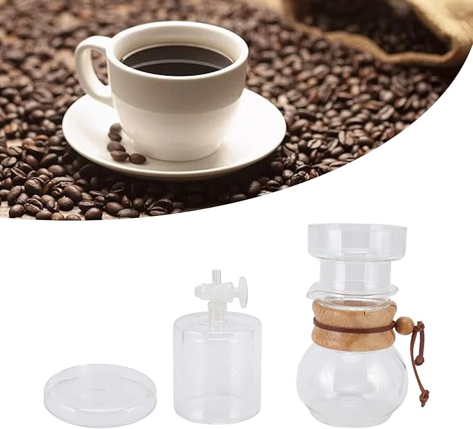 Alvinlite Coffee Drip Pot Glass Pour Over Adjustable Coffee Maker for Iced Beer Drink Milk 400ml for Homemade Office Bar