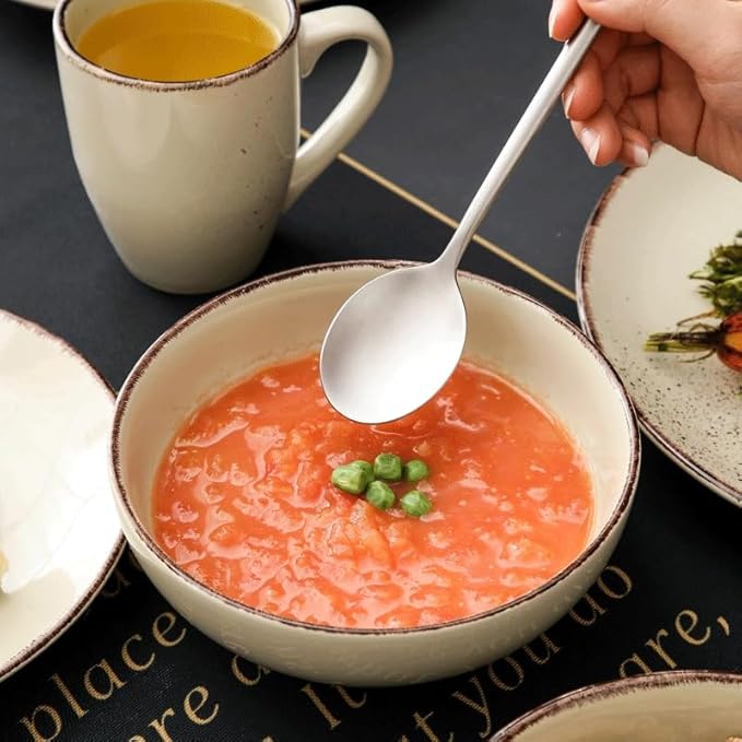 16-Piece Stoneware Ceramic Dinnerware Set with Dinner Plate Dessert 800ml Bowl Mug Tableware