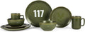 HALO Master Chief 117 Stoneware 8-Piece Dinnerware Set | Video Game-Themed Home Kitchen Essentials | Includes Dinner And Salad Plates Soup Bowls Mugs | Place Setting For 2 Green