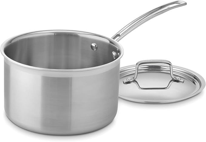 Cuisinart 12 Quart 4-Piece Pasta Set and 4-Quart Skillet Cookware Bundle