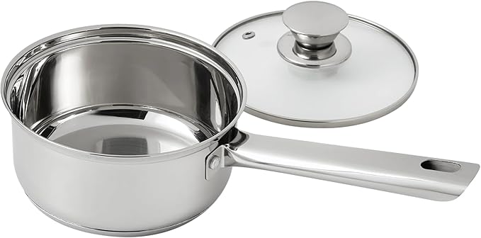 10-Piece Stainless Steel Pots and Pans Set Triple-Clad Bottom Induction Ready Non Stick Cookware Set with Kitchen Utensils