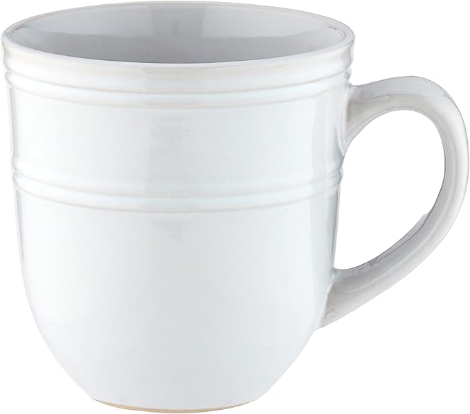American Atelier Square Dinnerware Sets | White Kitchen Plates Bowls and Mugs | 16 Piece Stoneware Madelyn Collection | Dishwasher &amp Microwave Safe | 10.75 x 10.75 Service for 4