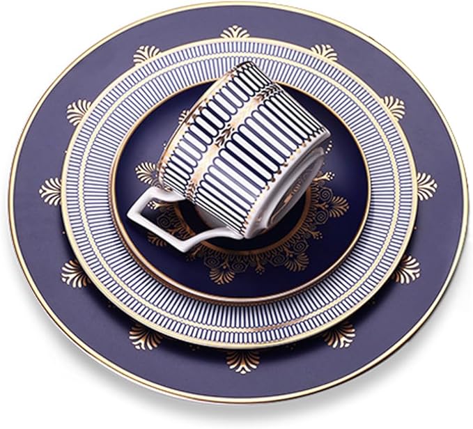 European Style Dinnerware Set Service for 6 Bone China Dinnerware Sets Unbreakable Porcelain Dinner Sets Coffee Cup and Saucer Tableware Set Steak Dinner Plates Dish Set sets-005