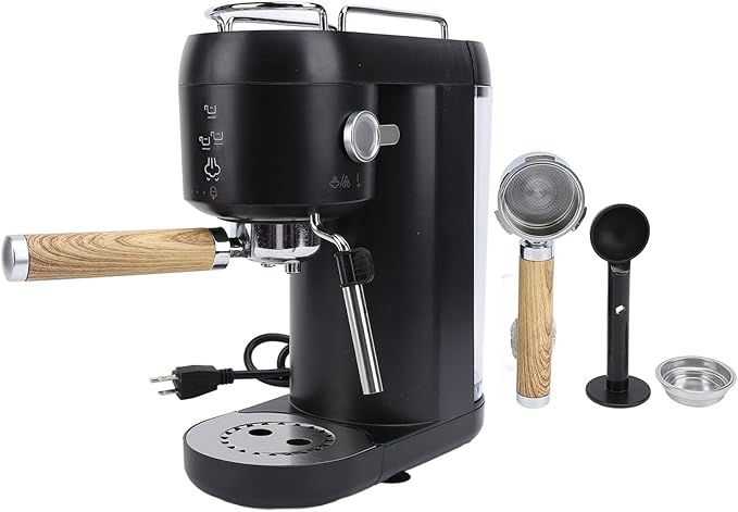 Pssopp 20bar Coffee MachineCompact and Cappuccino Machine with Preheating Function Coffee Machine With Milk Frother Steam Wand Compact Coffee Maker for Home (US Plug 110V)