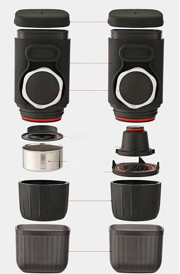 Car Portable Hand-press Coffee Maker for Peugeot Partner RCZ Boxer 2000-2025 Vehicle Coffee Machines Automobile Espresso Machines Handheld Coffee Machine