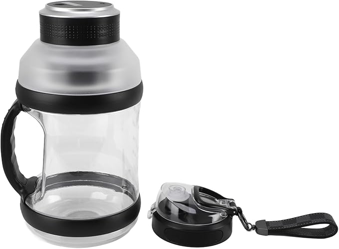 2L Large Capacity High Speed Blender with USB Charging Port Double Design for Shakes Smoothies and More (Black)