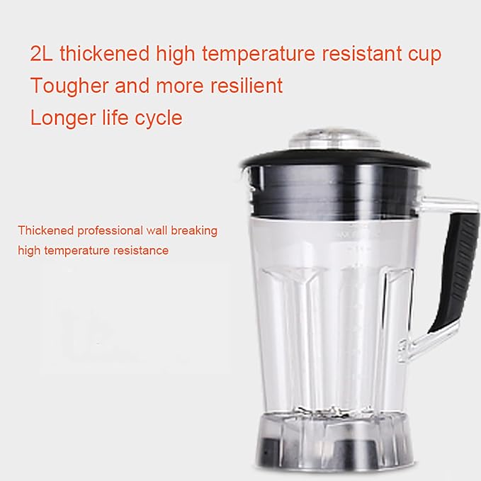 2200W Smoothie Blender 2L Commercial Smoothie Machine 26000 Rpm Countertop Blender Speed Adjustable with Automatic Cleaning for Kitchen Fruits Shakes Smoothies and Frozen Drinkser