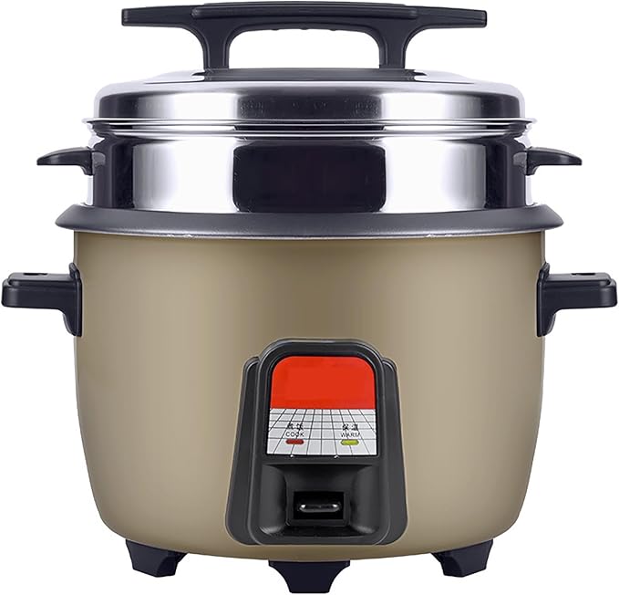 Rice Cooker/Commercial Large Capacity Rice Cooker with Food Steamer/Non-Stick Inner Potfor Restaurant/Hotel/Canteen/Construction Site Rice CookerOne Color-13L-2000W