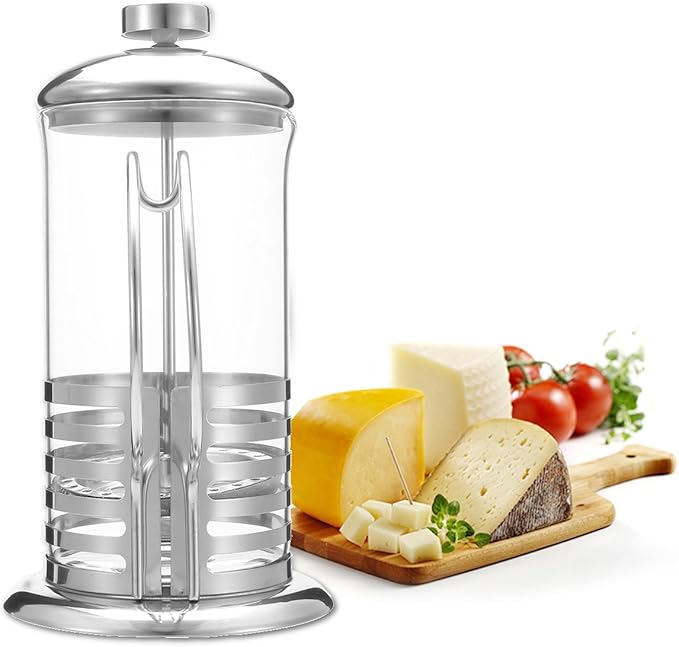 600/800ml Stainless Steel French Press Coffee Cup Tea Maker Cafetiere Filter-600Ml