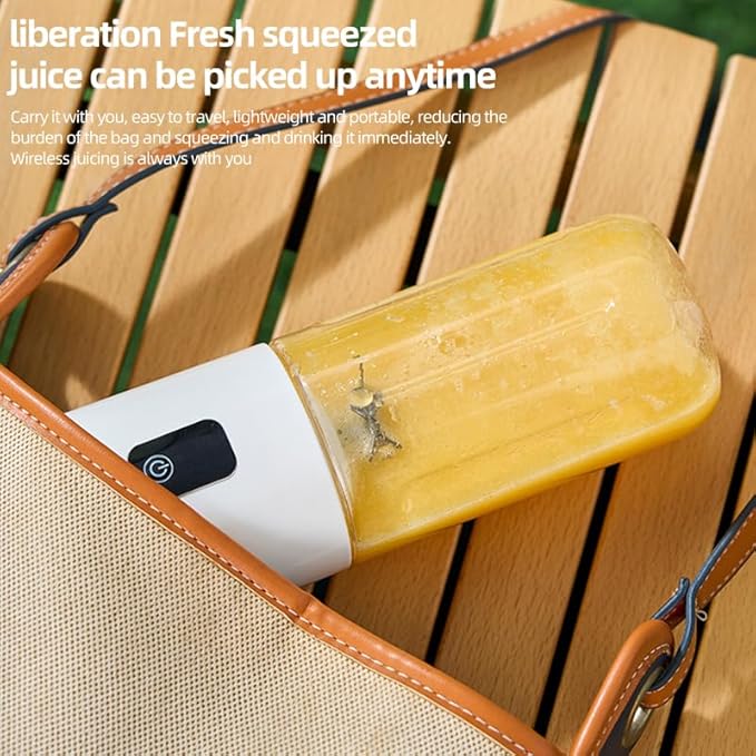Portable Blender for Smoothie 35W Personal Blender with 12 Stainless Steel Blades Rechargeable USB-C Electric Juicer for Protein Shake &amp Juicing Travel Gym Office (White)