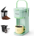 Single Serve One Cup Coffee Maker for K Cups and Grounds Mini Coffee Maker with Portable Handle 6 to 12 Oz Brew Size for Travel Camping Office RV and Dorm 120V Oasis