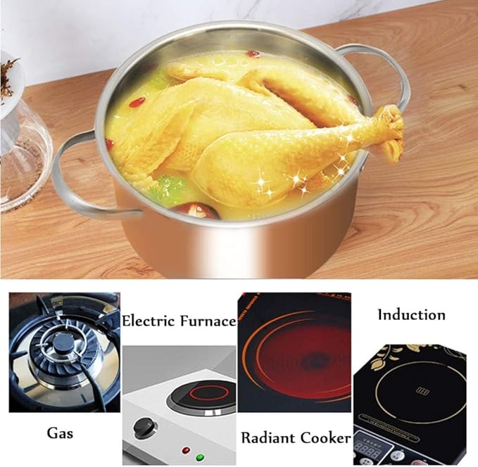 Pots and Pans Set 3Pcs Cookware Set Frying Pan Soup Pot Milk Pot with Glass Lid Stainless Steel Cooking Pot Set Kitchen Kitchen Cooking Set