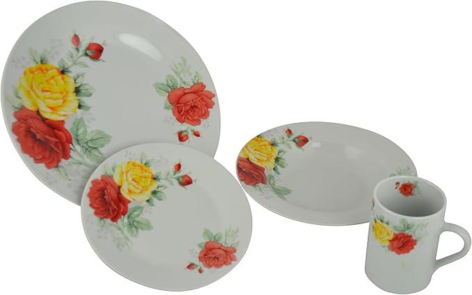 16 Piece Floral Dinnerware Set Service for 4