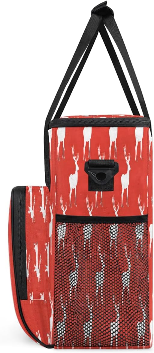 Christmas (750) Coffee Maker Carring Bag Travel Carrying Storage Tote Bag Compatible with Keurig K-Mini or K-Mini Plus Portable Single Serve Coffee Brewer Case with Pockets for K-cup Pods