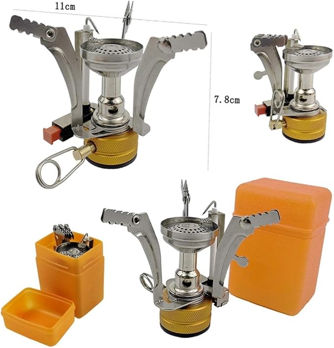 DS-101 Portable Outdoor Camping Cooking Set Picnic Boiler Cookware Combination (Black) Cookware Set Cookware Picnic Boiler Cookware (Color : Orange)