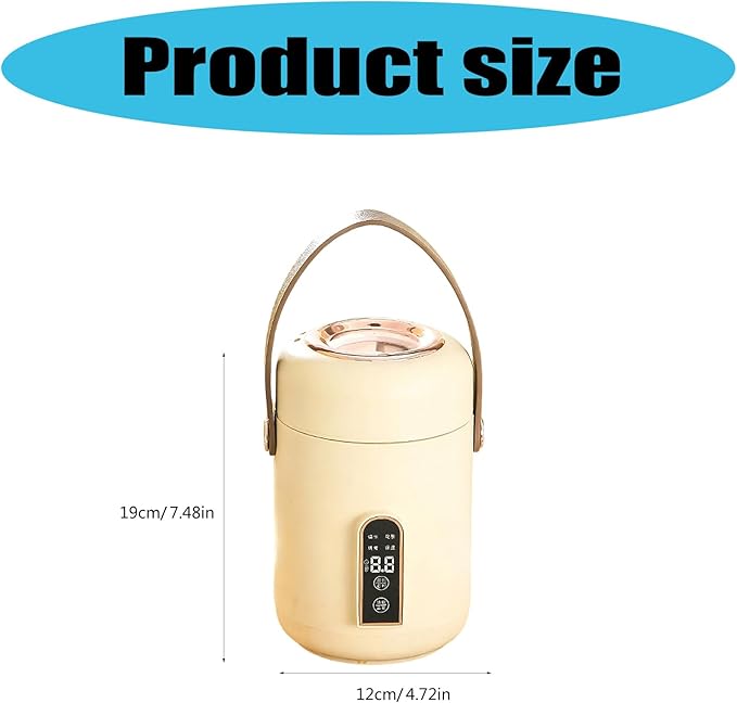 Electric Stew Pots Portable Soup Insulation Bucket Rice Cooker for Cooking Keeping Warm Easy to Use Electric Stew Pot