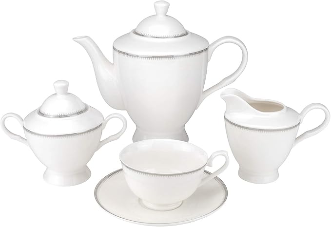 Euro Porcelain 57-pc Banquet Dinnerware Set Luxury Bone China Tableware Service for 8