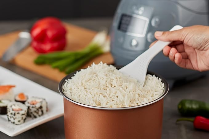 Yum Asia Panda Mini Rice Cooker With Ninja Ceramic Bowl and Advanced Fuzzy Logic (3.5 cup 0.63 litre) 4 Rice Cooking Functions 4 Multicooker functions Digital LED display - 120V