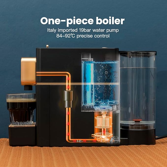 Mini Espresso Coffee Machine for Capsules Compatible with Nespresso OriginalL Machine Espresso Maker Single Serve Bestpresso Coffee Capsules Peet's Espresso more (Black)
