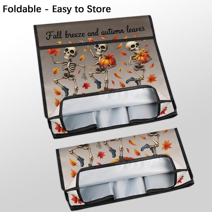 cfpolar Kitchen Aid Mixer Cover Compatible with 6-8 Quarts Fall Skeleton Pumpkin Stand Mixer Cover Kitchen Aid Mixers Accessories Appliance Organizer Bag Dust Covers with Zipper Pocket