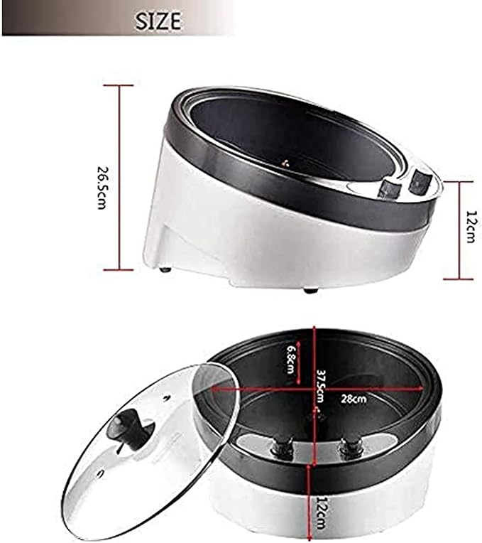 1800W Coffee Bean Roaster with Temperature Adjustment High Capacity Bevel Design Coffee Roaster Cereal Coffee Machine Household Baking Machine