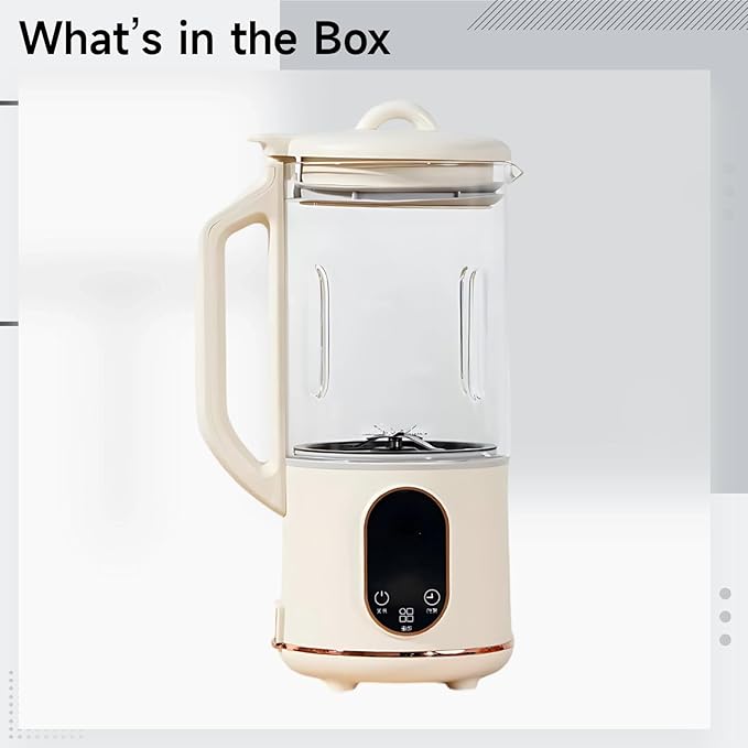 Generic 1200 Ml Plant-Based Milk Maker Beige Blender With Six Functions Automatic Self-Clean Quiet Design Dimensions 6.3 X 4.7 X 11.8 In