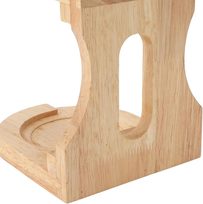Wood Pour Over Coffee Stand Multifunction Pour Over Coffee Dripper Stand Coffee Maker Station Pour Over Coffee Holder for Coffee Beer Drink Maker (C)