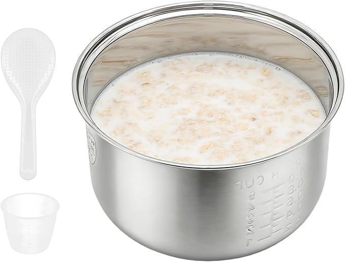 Stainless steel inner pot of rice cooker - compatible with aroma rice cooker ARC-914SBD ARC-994SGreplacement pot.