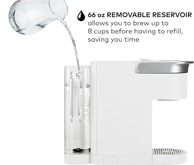 Keurig K-Supreme SMART Single Serve Coffee Maker With WiFi Compatibility 4 Brew Sizes And 66oz Removable Reservoir Compatible with Alexa White