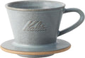 Carita Kalita Coffee Dripper Mino Ware High Heat Retention Pottery for 1 to 2 People DACHI &amp KalitaMI 155 Sand Gray #01105 Wave Series Made in Japan Drip Equipment For 1 Person