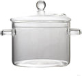 Glass Cooking Saucepan with Handle 1.3L 1.5L 2L Heat Resistant Glass Pot and Pan with Lid Clear Glass Cooking Pot Cookware Set for Pasta Noodle Soup and Food1300ML