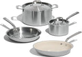 Made In Cookware | 6 Pc Stainless Steel Cookware Set | 5 ply Clad - Includes Frying Pans Saucepan and Stock Pot | Professional Grade | Crafted in Italy | Induction Compatible