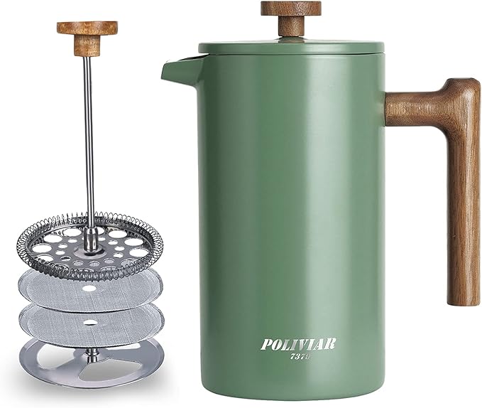 POLIVIAR French Press Coffee Maker &amp Tea Kettle