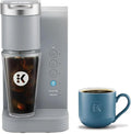 K-Iced Essentials Coffee Maker Single-Serve KCup Pod Brewer with Removable Reservoir and Auto-Off Energy Efficient Includes K Iced Tumbler Compact Arctic Gray