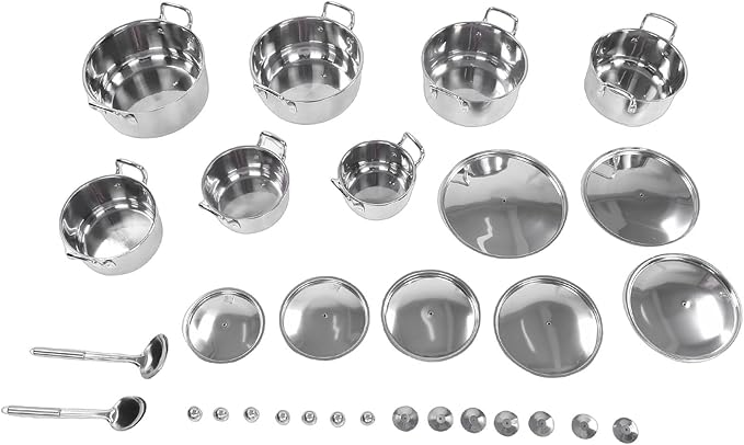 Generic Stainless Steel Multipurpose Cookware Set Easy Kitchen Pots for Family Use 7 Piece Set