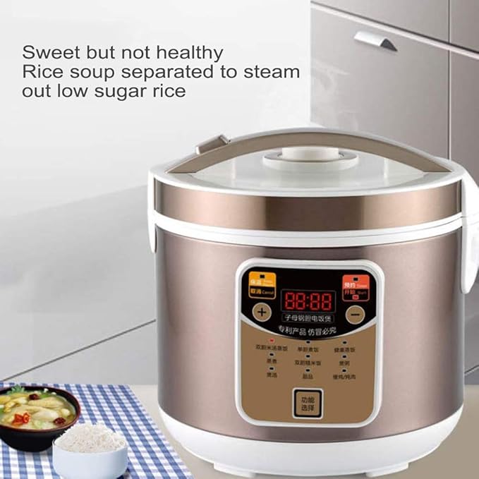 Digital Rice Cooker Food Steamer Multi Programmable 5L Low Removal Sugar Grain Maker24 Hours Preset &amp Instant Keep Warm &amp Multi-Cooker